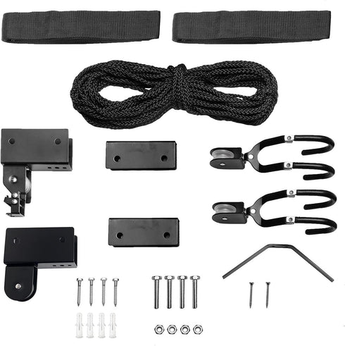 LIBOSULV Kayak Hoist Lift Systems - Garage Storage for Kayaks, Canoes, Surfboards, Bikes