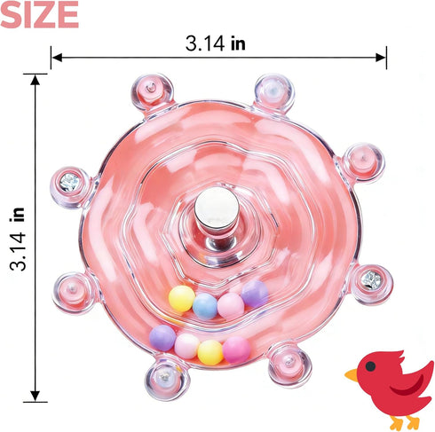 Generic Parrot-Toy Interactive Spinner Rattle Bird-Toys for Parakeet-Cockatiel Bird Cage Accessory Relieves Boredom