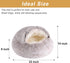 Dog Beds for Small Dogs, Washable Cute Cat Bed Cave, Cozy Nook Pet Bed for Dogs or Cats, Anti-Slip Puppy Bed (Coffee,