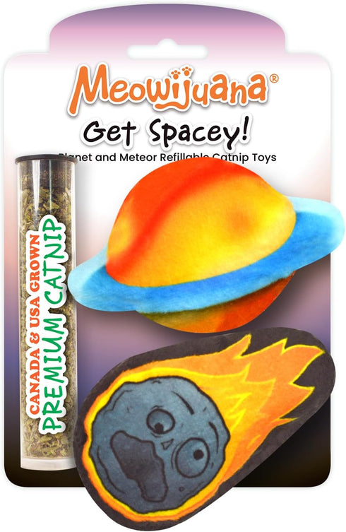 Meowijuana Refillable Cat Toys | Get Spacey - Planet and Meteor Catnip