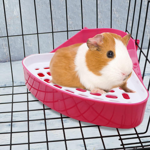 Chinchilla Litewoo Rabbit Litter Box Toilet Bunny Corner Litter Pan Pet Toilet Potty for Guinea Pigs Hamster Ferret