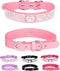 Bling Dog Collar for Small Medium Large Dogs, Adjustable Crown Rhinestone Collars for Girl and Boy Dogs (S, Pink)