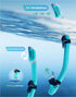 Snorkeling Gear for Adults, Dry-Top Snorkel Set with 180° Panoramic Diving Mask for Swimming