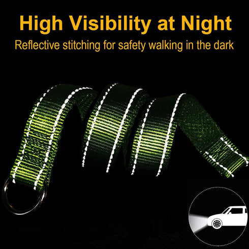 Reflective Slip Collar: Soft Nylon Training Choke Collar for Dogs, 22", Wide 1" (For Dogs 39-60 lbs)