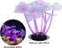 VOCOSTE Soft Silicone Glowing Aquarium Mushroom Coral, Fluorescence Aquatic Artificial Coral for Fish Tank Decoration