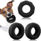 Leitee 3 Pieces Tire Dog Chew Toy, Indestructible Rubber Treat Dispenser for Small to Medium Dogs