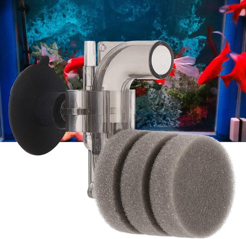 Pssopp Aquarium Sponge Filter, Fish Tank Sponge Filter with Suction Cup for Increasing Oxygen