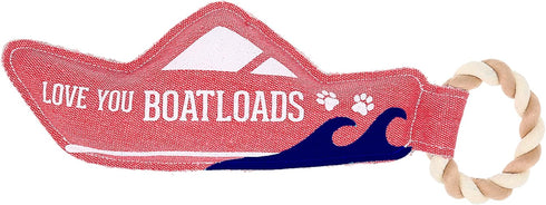Pavilion - Love You Boatloads - 13" Puppy Dog Toy with Rope
