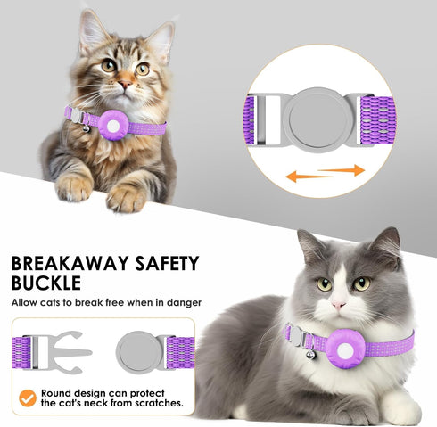 ZFSJTAG Cat Tracker, GPS Tracker, Compatible with Apple Find My App(Only iOS), Real-Time Location Pet Tracker, No