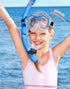 Snorkeling Gear for Kids, Snorkel Set for Ages 6-14, 180° Panoramic Wide View Mask Set for Breathing Freely