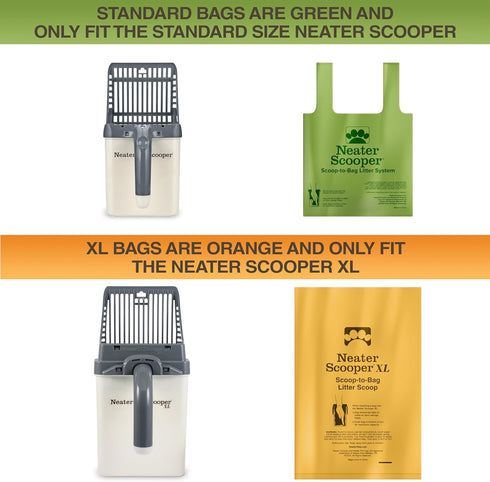 (12 180 Count) Neater Pets Neater Scooper Standard Size Refill Bags for Standard Neater Scooper Litter Scoop with Bags