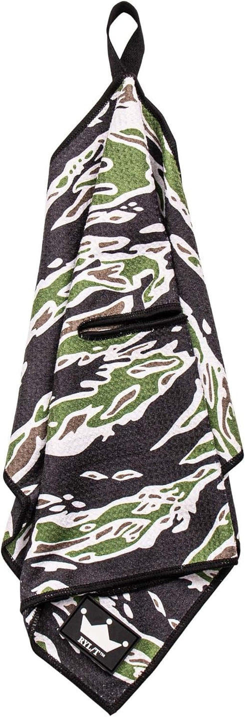 Magnetic Golf Towel with Center Cut and Loop Attachment, Strong Magnet for Golf Bag or Cart Accessory