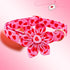 Lionheart glory Valentine's Day Dog Collar with Flower, Hearts Design for X-Small Dogs, Spring Puppy Collar