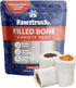 Pawstruck 3 Pack Small 3” Filled Dog Bones - Peanut Butter, Cheese & Bacon, Beef Flavors - Long Lasting Treats