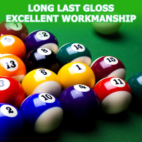 AccEncyc 2.5cm/0.98inch Set 16Pcs Mini Billiard Balls Children's Pool Balls for Kid's Table, Indoor Game Toy for Kids
