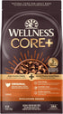 Wellness CORE+ Dry Dog Food with Wholesome Grains, Made in USA with Real Freeze-Dried Meat (Turkey, 4 lbs)