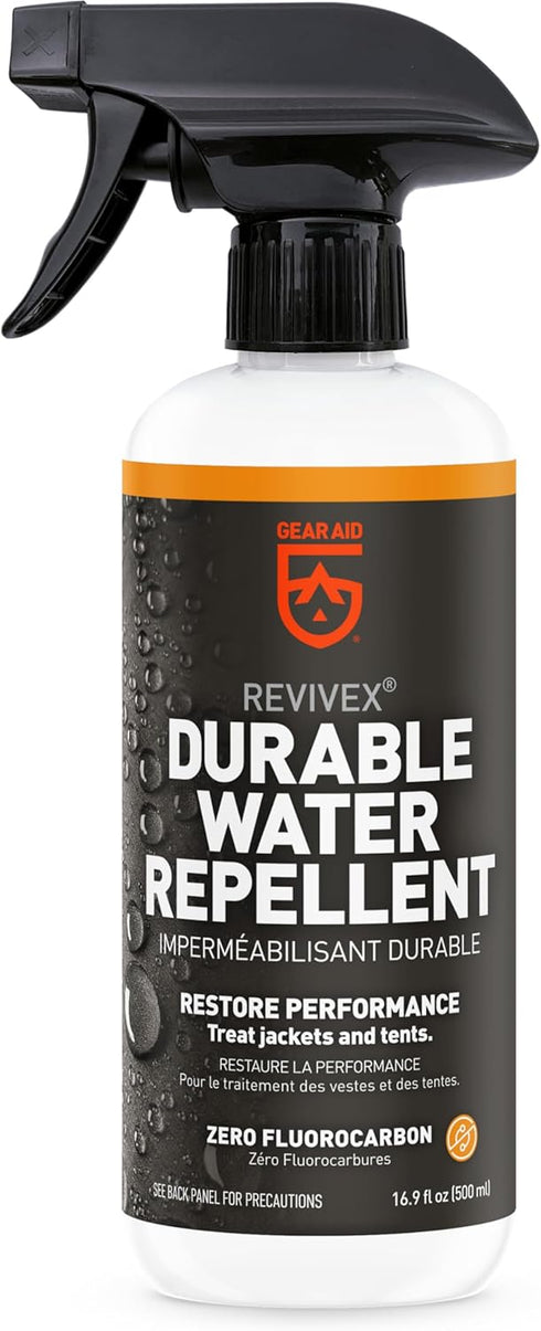 Gear AID Revivex Durable Water Repellent (DWR) Spray for Waterproofing Nylon Jackets