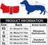 Geyecete Dachshund Sweaters - Red-L Dachshund Coat with Padded Fleece Lining and High Collar, Dog Snowsuit Adjustable