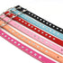 Dogs Kingdom 10"-16.5" Total Length Suede Skin Jeweled Rhinestones Pet Dog Collar Red