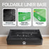 MEEXPAWS Dog Pee Pad Holder Foldable with Dog Litter Box Enclosure High Wall, Puppy Pad Holder Tray Liner Base with DIY