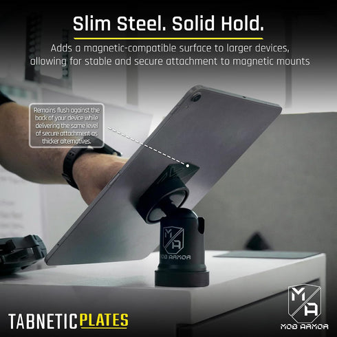 Mob Armor TabNetic Mounting Kit with Adhesive Disc, Durable Metal Plate & High Strength Magnetic Attachment