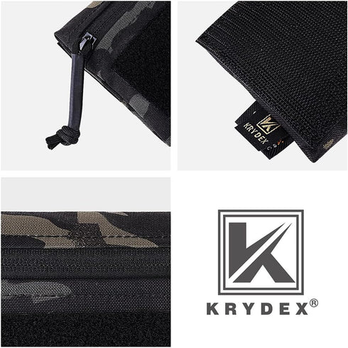 KRYDEX Admin Pouch with Loop Panel - Snack Pouch for Tactical Vest Chest Rig