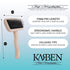 Chris Christensen Karben II Slicker Brush for Dogs, Ideal for All Coat Types, 17 mm Stainless Steel Pins, Small, Groom