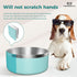 Stainless Steel Dog Bowl, 64oz Mint Green Food and Water Bowl with Non-Slip Quiet Bottom, Easy to Clean, Dishwasher Safe