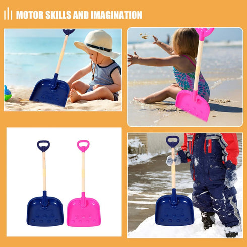 2Pcs SUPVOX Beach Shovels Thickened Plastic Sand Remover Tools for Outdoor Adventures Detachable Design for for Garden