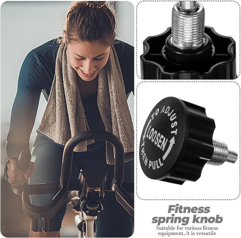 2.55In Milisten Exercise Bike Replacement Knob Rotating Pull Pin Screw Compatible with Fitness Equipment Gym Parts