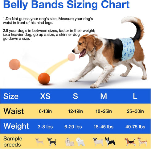 26 Count) Male Dog Diapers with Wetness Indicator, Disposable Belly Band for Puppy Male Diapers, Doggie Wraps for Puppy