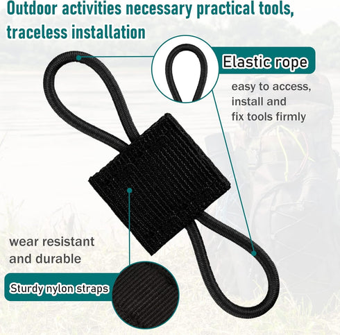 Waydress Molle Accessories Tactical Backpack Webbing Attachments Straps Clip Kit, 3 Sizes