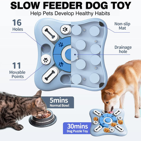 Dog Puzzle Toys - Interactive Enrichment Toys for Large, Medium, Small Dogs, Mentally Stimulating Chew Toys