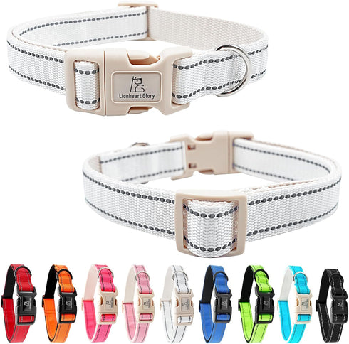 Reflective Lionheart Glory Dog Collar, Adjustable Durable Soft Classic Collar for Large Dogs, Pet Gift