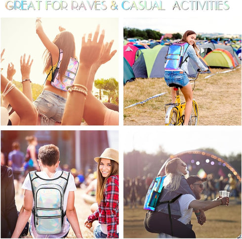 Hydration Pack, Water Backpack with 3L Hydration Bladder, Lightweight Insulation, Festival Essential for Hiking, Biking