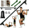 HOTWAVE Portable Resistance Band Bar, Adjustable 33"/45", Full Body Strength Training Fitness Bar for Home Workout