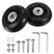 uxcell Replacement Luggage Wheels 60x24mm, Suitcase Wheel Repair Kit with 2 PU Bearing Wheels & Washers