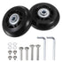 uxcell Replacement Luggage Wheels 60x24mm, Suitcase Wheel Repair Kit with 2 PU Bearing Wheels & Washers
