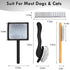 Dog Slicker Brush, Long Pin Grooming Brush for Medium or Long Haired Dogs, Removes Loose Hair, Tangles, Black
