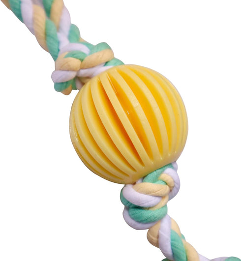 Latex Rope and Ball Dog Chew Toy for Training, Exercise, Agility, Chase (Ball)
