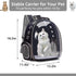 Henkelion Backpack Carrier for Small Medium Dogs Cats, Space Capsule Pet Carrier, Airline Approved, Black