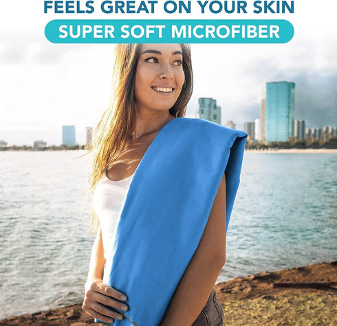 Youphoria Microfiber Travel Towel - Fast Drying Lightweight Quick Dry Towel for Camping, Beach, Backpacking, Hiking &