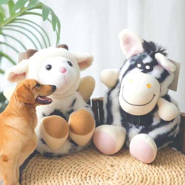 Layheld Dog Chew Toy Animal Ring Set Puppy Monkey Lion Sheep Zebra Elephant