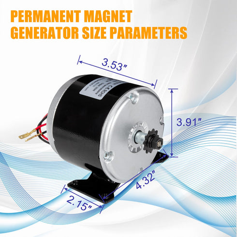 RANSOTO 24V Electric Scooter Motor, Brushed Motor Compatible with E Scooter Drive Speed Control 350W