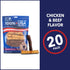 Pet Factory 100% Made in USA Beefhide 5" Chip Rolls Dog Chew Treats, Beef & Chicken Flavor, 20 Count/1 Pack