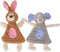 Comtim No Stuffing Dog Toys with Squeaker - Durable Chew Toys for Small Dogs & Puppies, Rabbit & Elephant