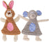 Comtim No Stuffing Dog Toys with Squeaker - Durable Chew Toys for Small Dogs & Puppies, Rabbit & Elephant