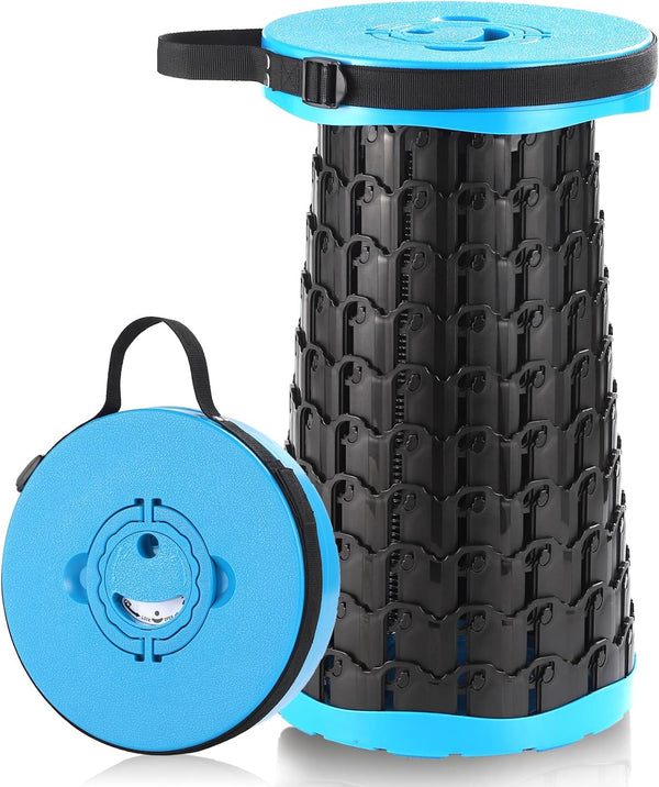 KOKSRY Upgraded Collapsible Stool, 800LBS Heavy Duty Portable Folding Seat, 18-Inch Lightweight Retractable