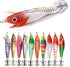 TIANQUXNGI Round Belly Fishing Baits for Freshwater and Saltwater Fishing Enthusiasts Multicolor Shrimp Cuttlefish Jigs
