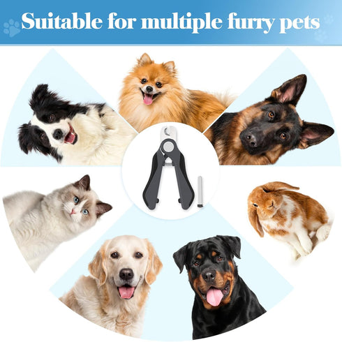 Trimmers, Swihauk Heavy Duty Dog Nail Clippers and Professional Pet Nail Clippers with Nail File for Dogs Cats Small